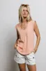 Jaylene Muscle Tee in Coral - FINAL SALE sold by bohme