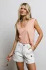 Jaylene Muscle Tee in Coral - FINAL SALE sold by bohme