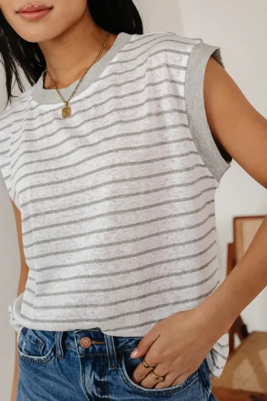 Courtnee Muscle Tank in Grey - FINAL SALE sold by bohme