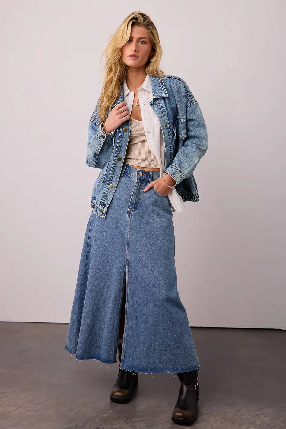 Mei Denim Skirt - FINAL SALE sold by bohme product image thumbnail 3