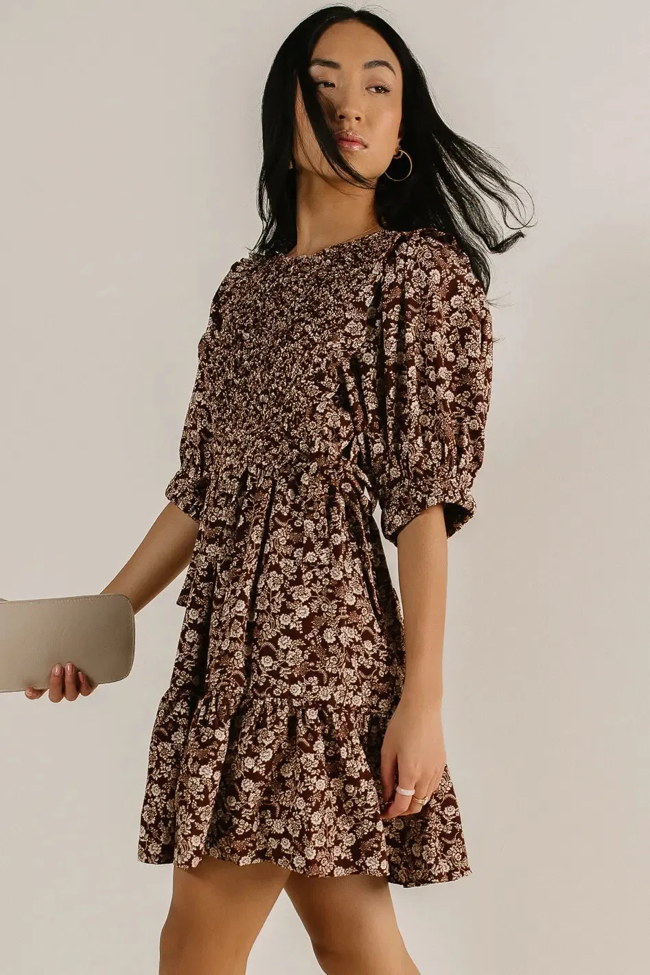 Maddie Smocked Floral Dress - FINAL SALE sold by bohme product image thumbnail 4