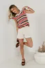 Lexi Sweater Top in Striped - FINAL SALE sold by bohme