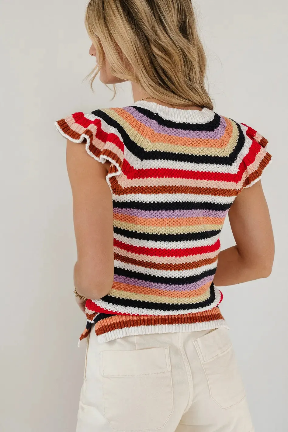 Lexi Sweater Top in Striped - FINAL SALE sold by bohme product image thumbnail 3