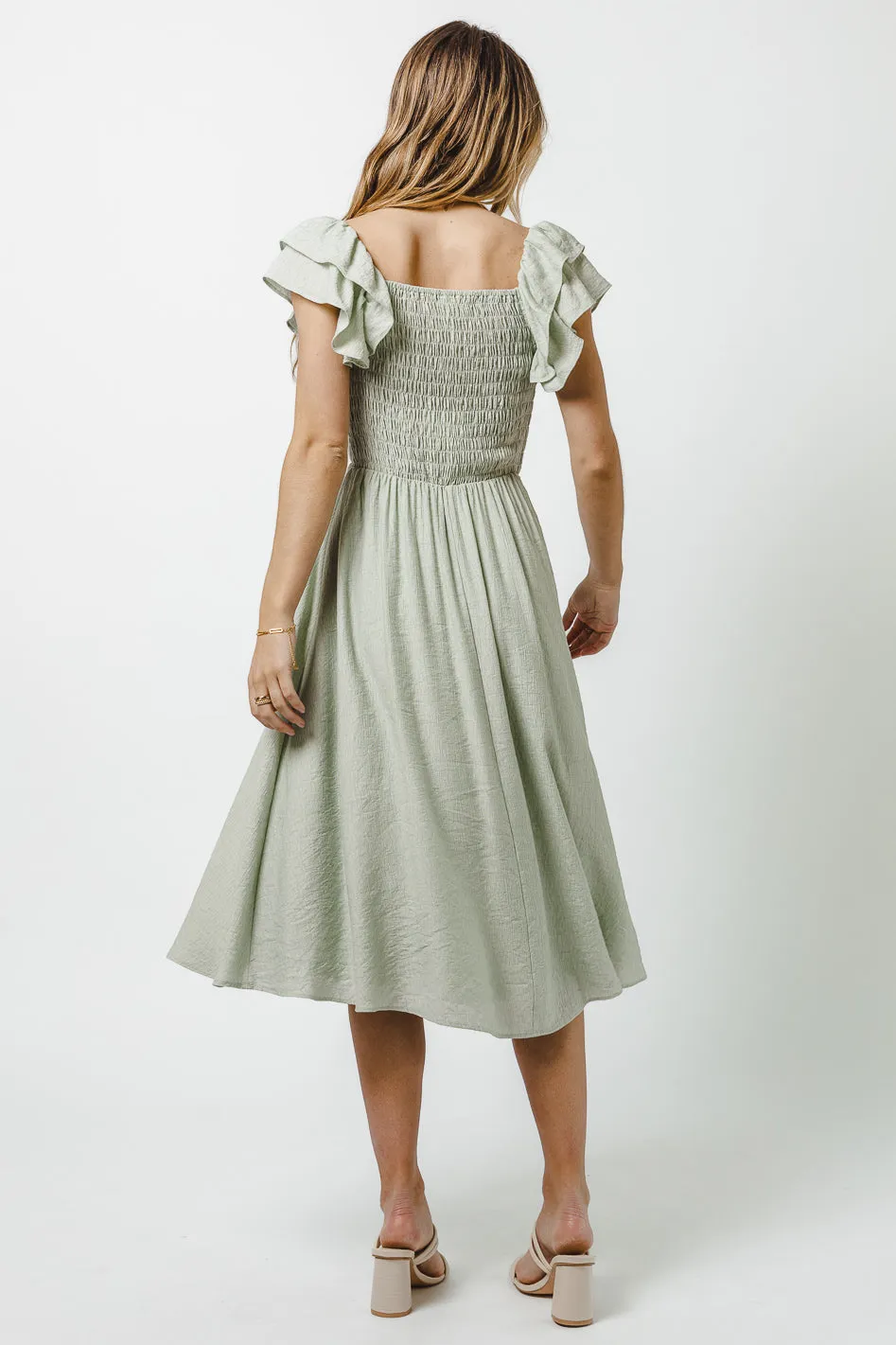 Dallas Midi Dress in Sage - FINAL SALE sold by bohme product image thumbnail 2