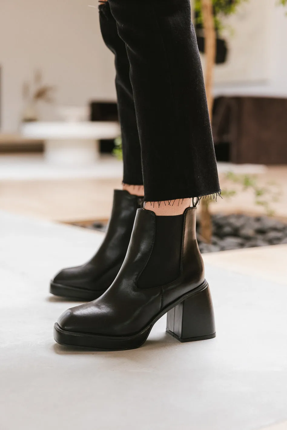 Fallon Heeled Boots in Black - FINAL SALE sold by bohme product image thumbnail 4
