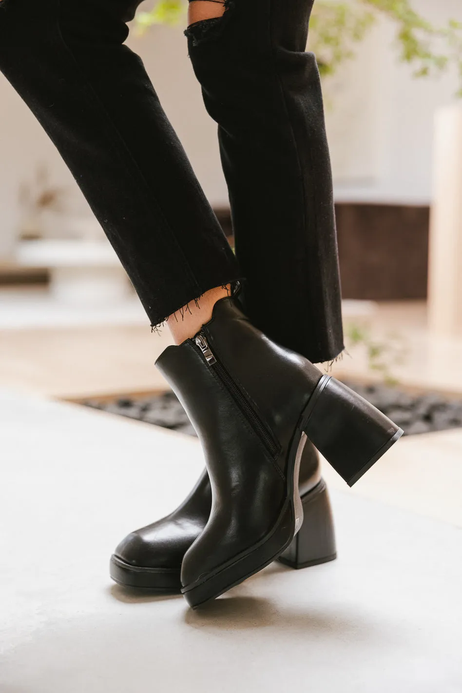 Fallon Heeled Boots in Black - FINAL SALE sold by bohme product image thumbnail 3