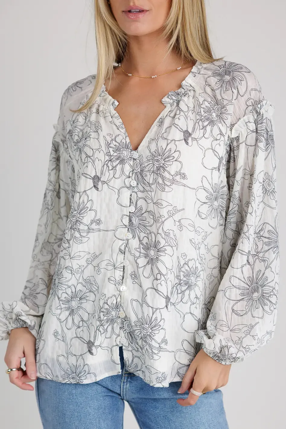 Natalie Floral Blouse - FINAL SALE sold by bohme product image thumbnail 4