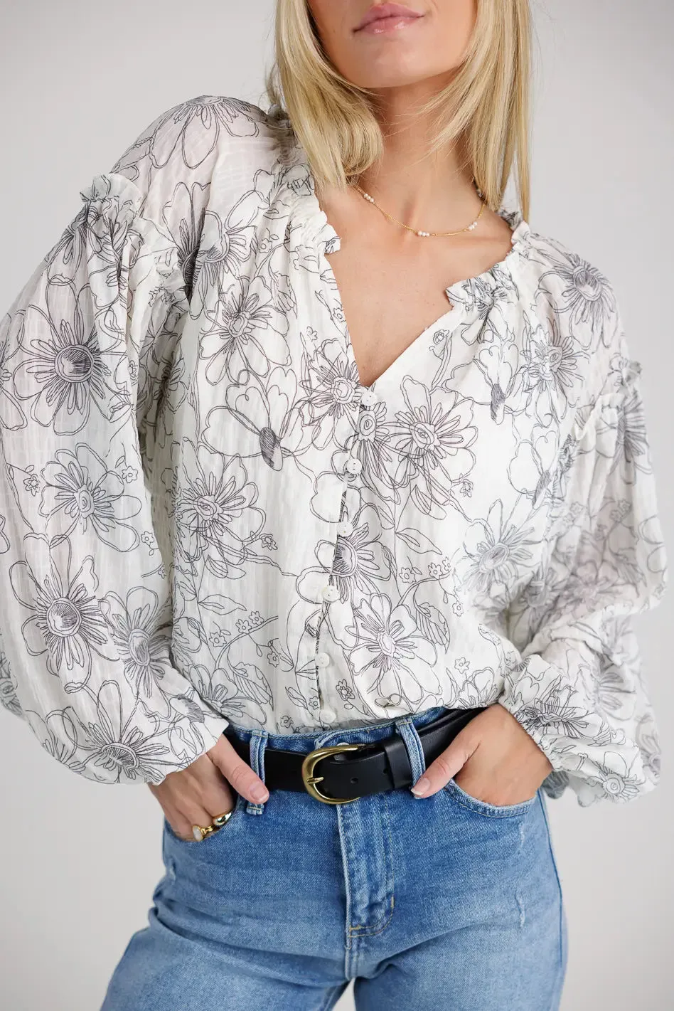 Natalie Floral Blouse - FINAL SALE sold by bohme product image thumbnail 2