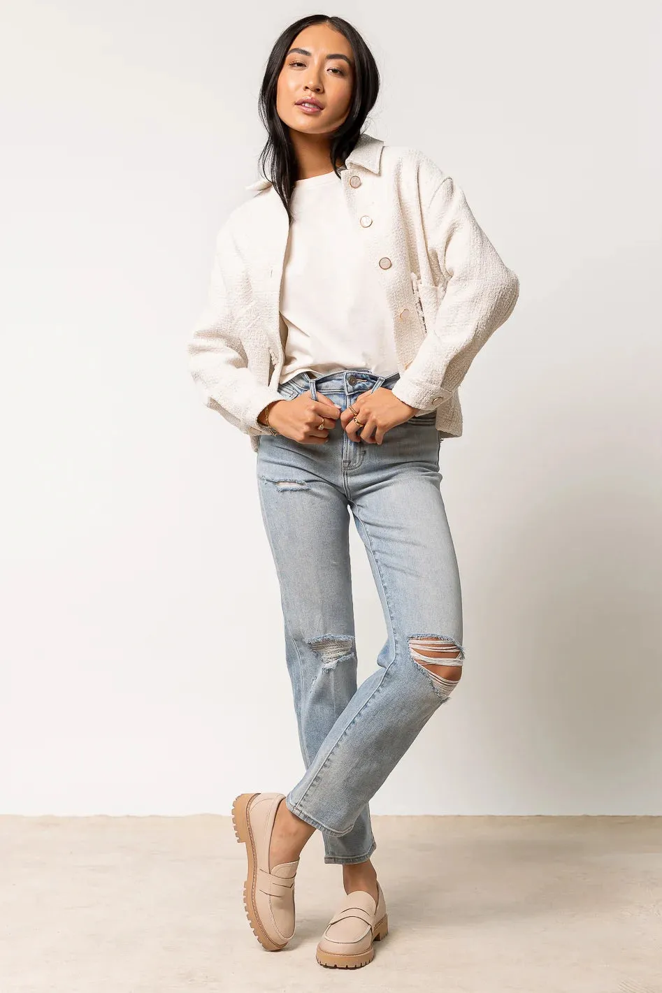 Ellery Distressed Jeans in Light Wash- FINAL SALE sold by bohme product image thumbnail 4