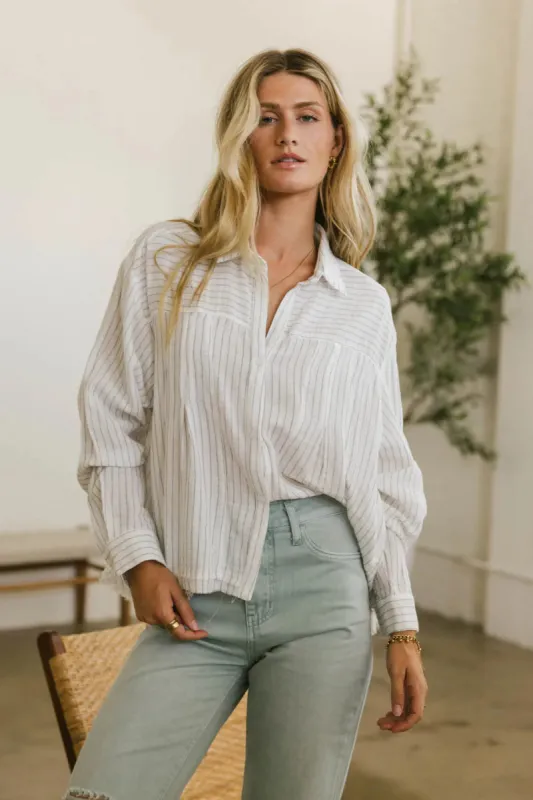 Bret Striped Button Up - FINAL SALE sold by bohme