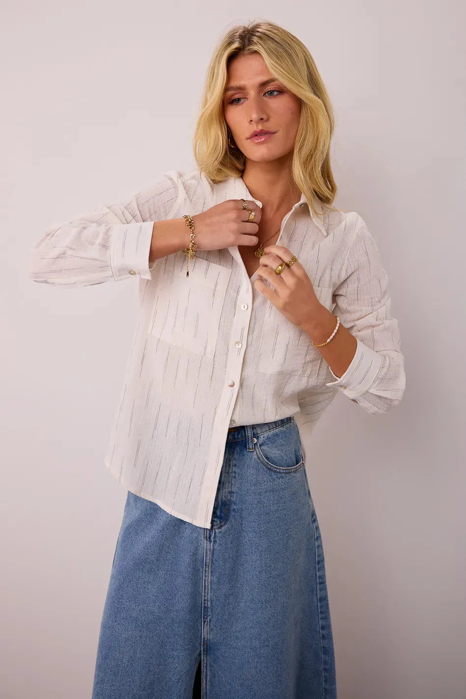 Libby Printed Button Up - FINAL SALE sold by bohme product image thumbnail 3