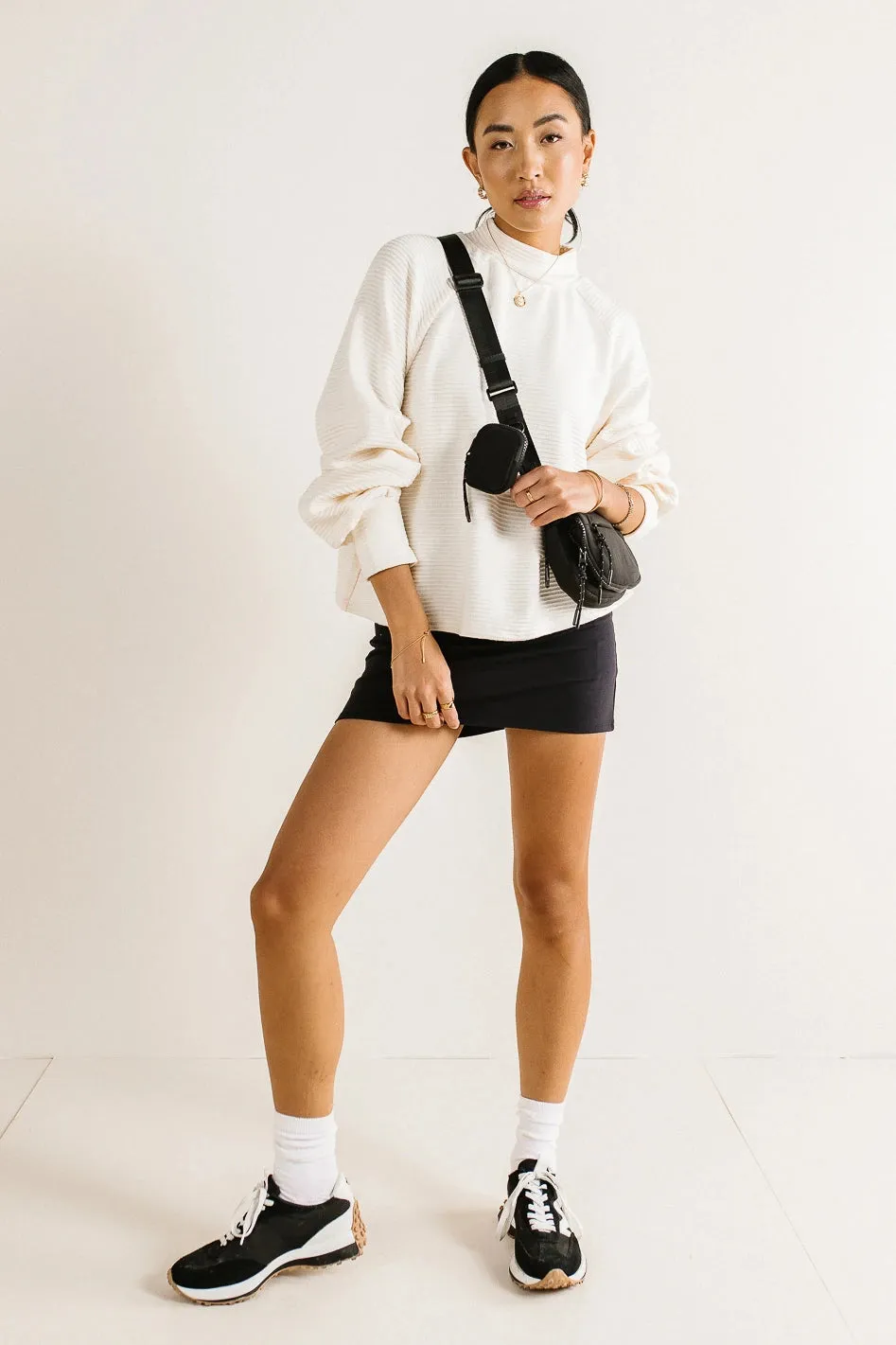 Ella Textured Top in Cream - FINAL SALE sold by bohme product image thumbnail 2