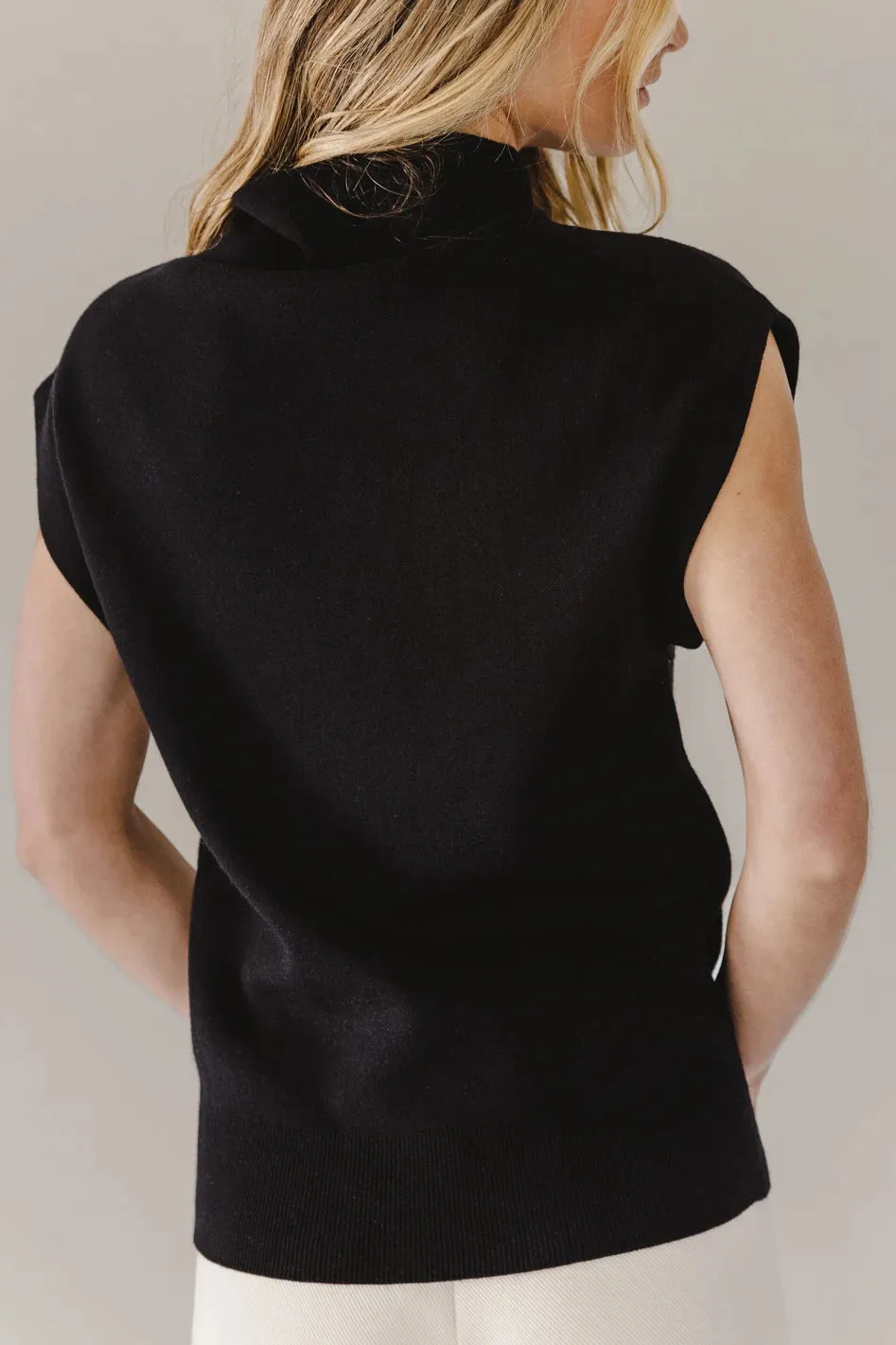 Laura Short Sleeve Sweater in Black sold by bohme product image thumbnail 2