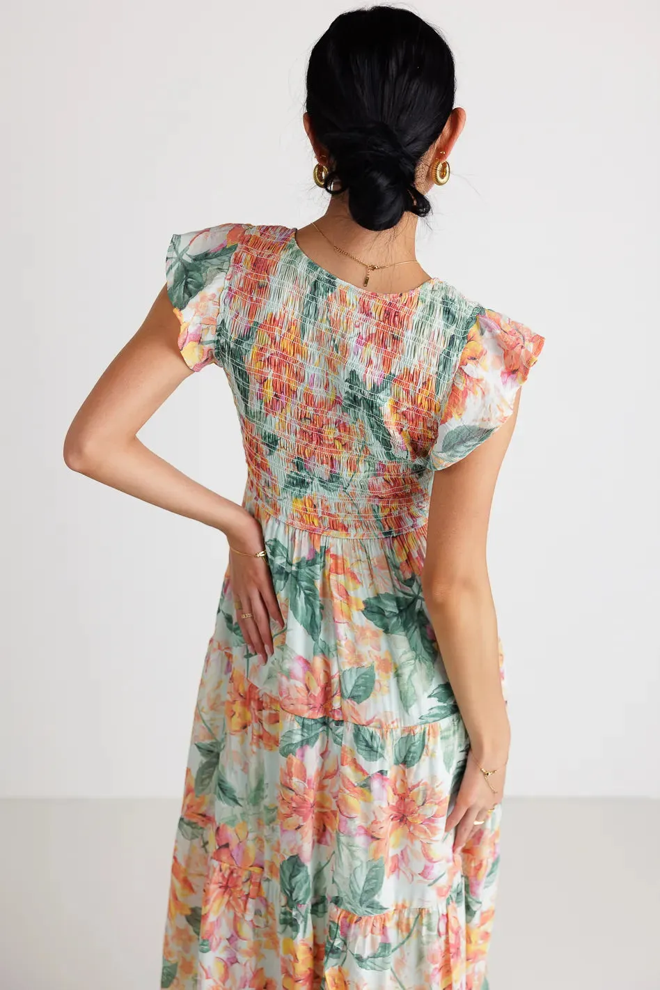 Tina Floral Midi Dress - FINAL SALE sold by bohme product image thumbnail 4