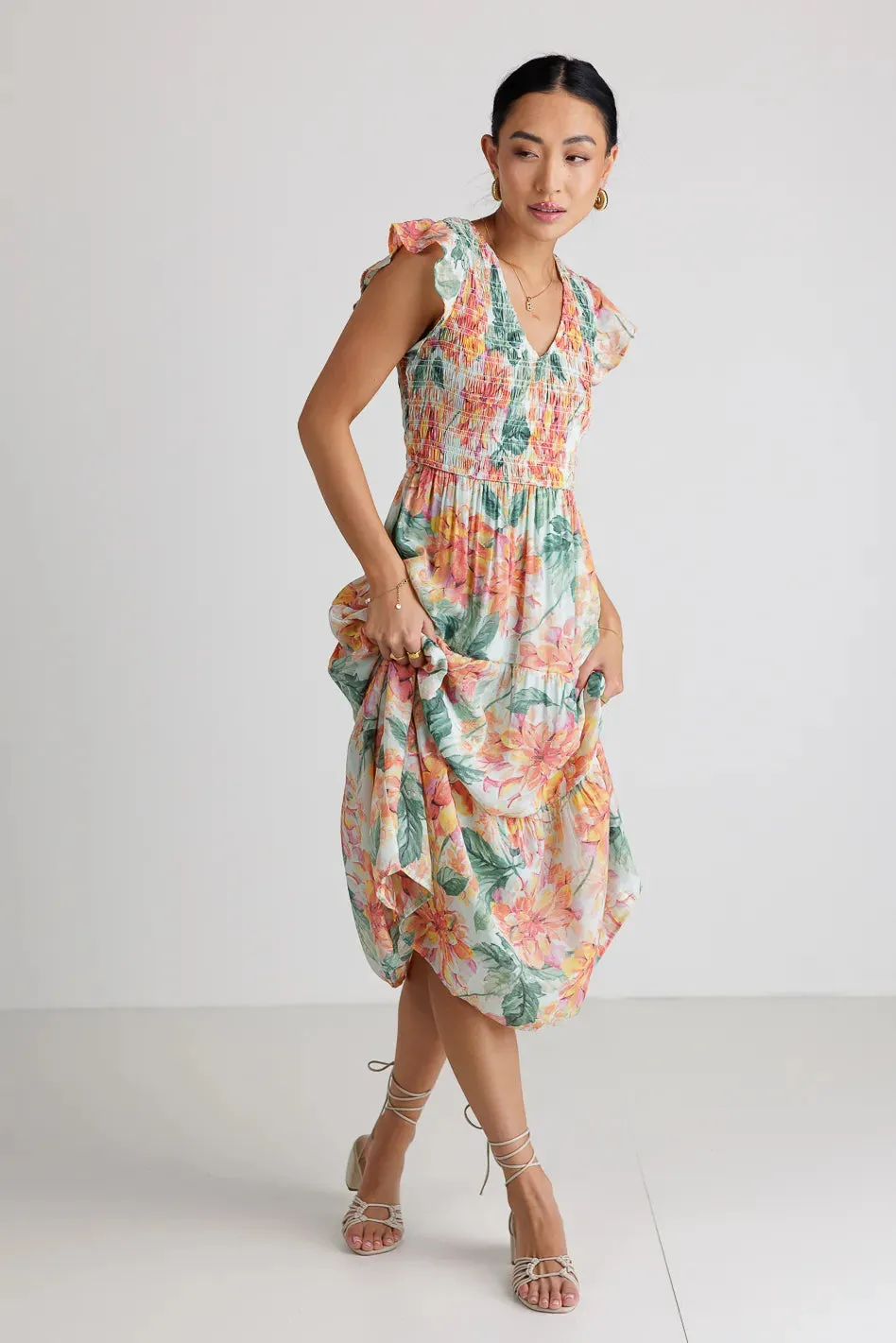 Tina Floral Midi Dress - FINAL SALE sold by bohme