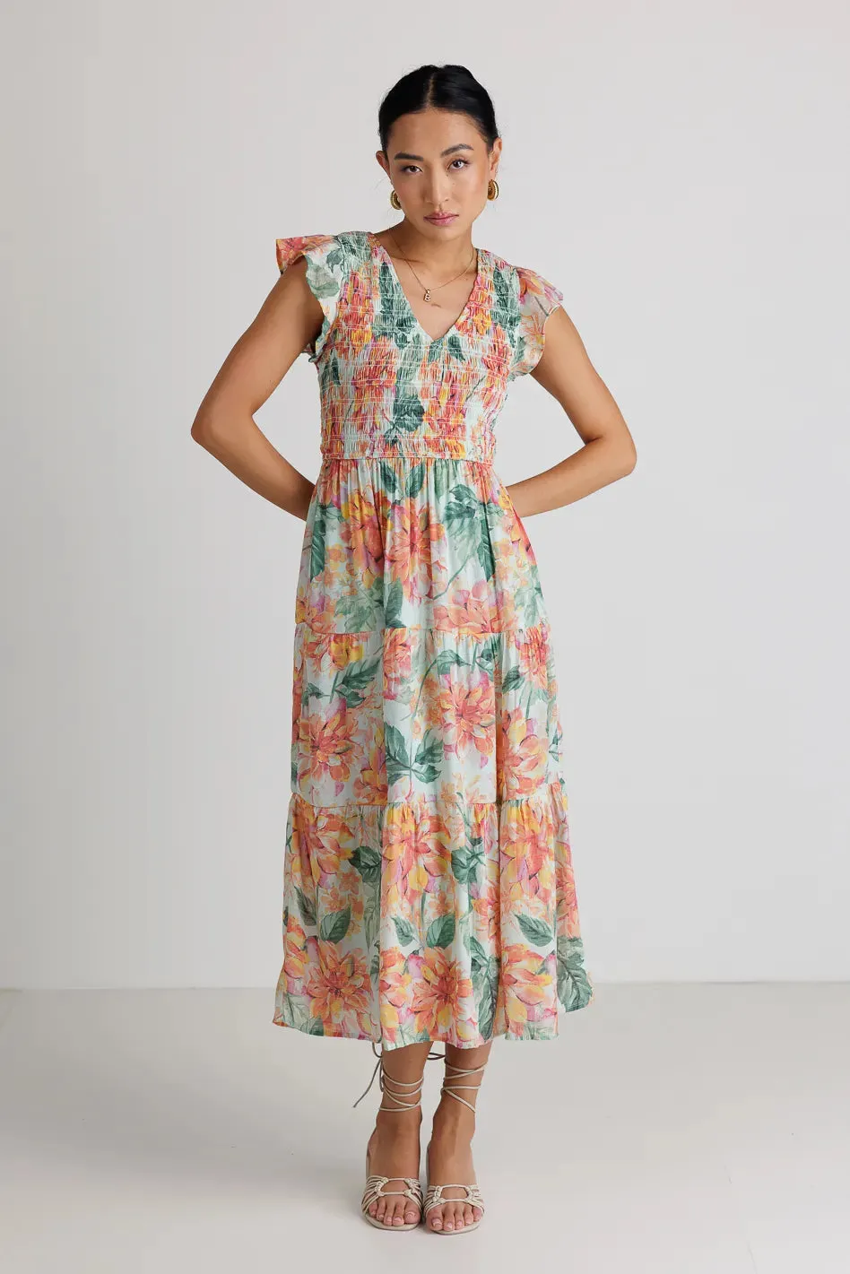 Tina Floral Midi Dress - FINAL SALE sold by bohme product image thumbnail 5
