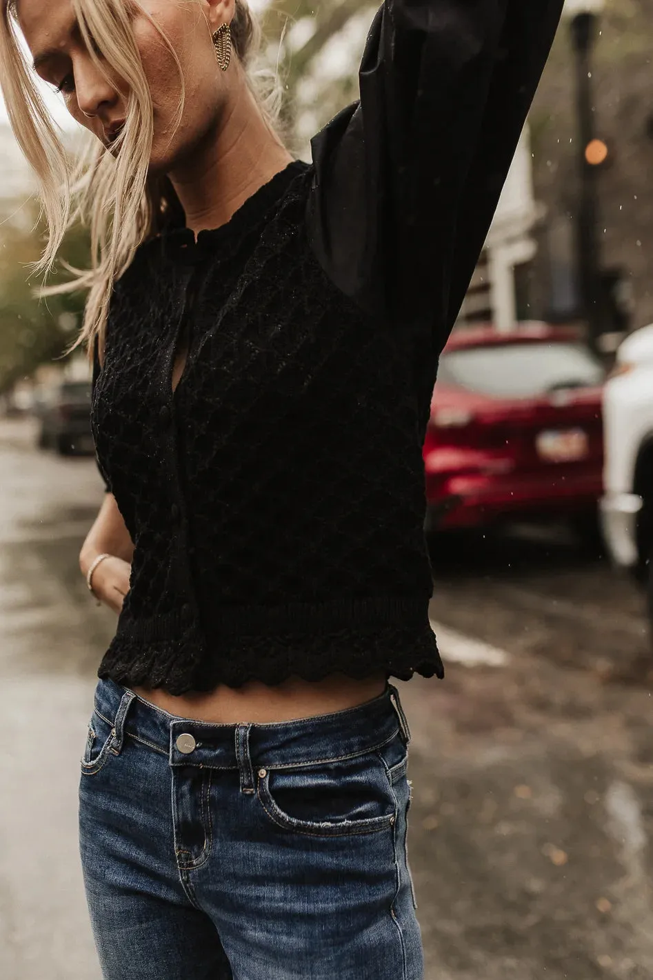 Avery Crochet Cardigan in Black - FINAL SALE sold by bohme product image thumbnail 2