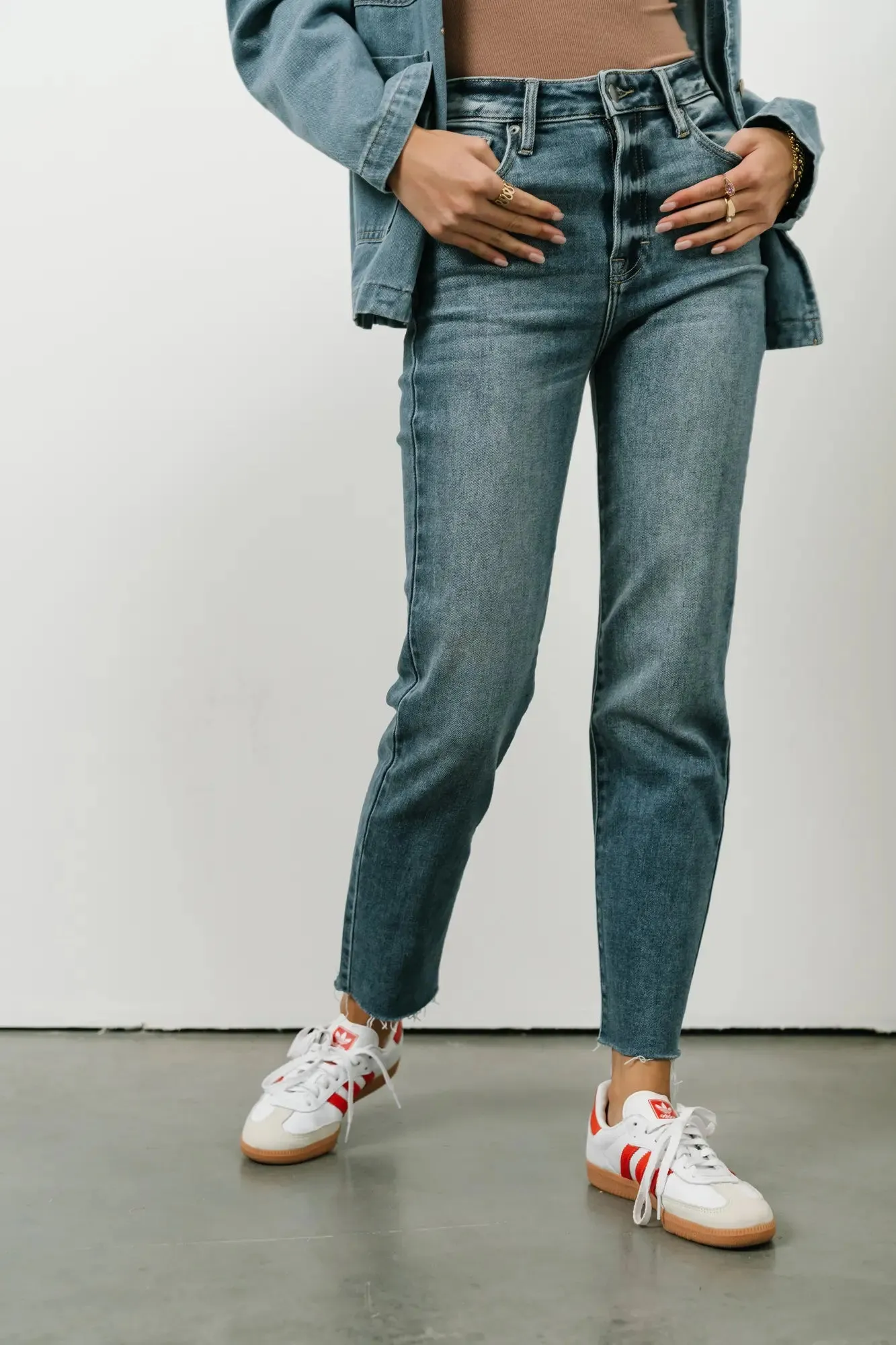 Amelia Straight Leg Jeans in Medium Wash - FINAL SALE sold by bohme