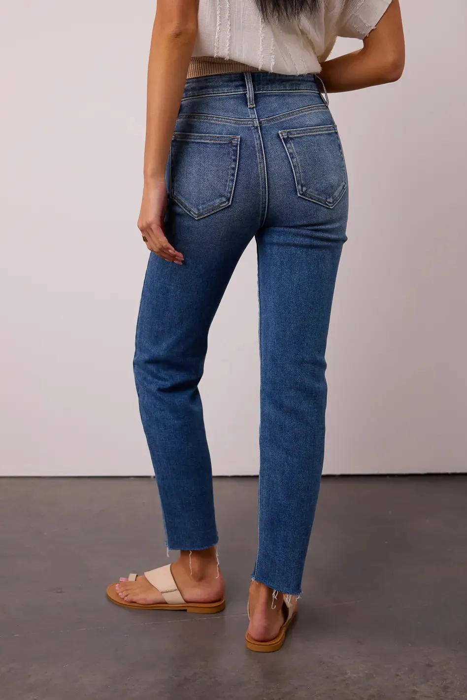 Amelia Straight Leg Jeans in Medium Wash - FINAL SALE sold by bohme product image thumbnail 3