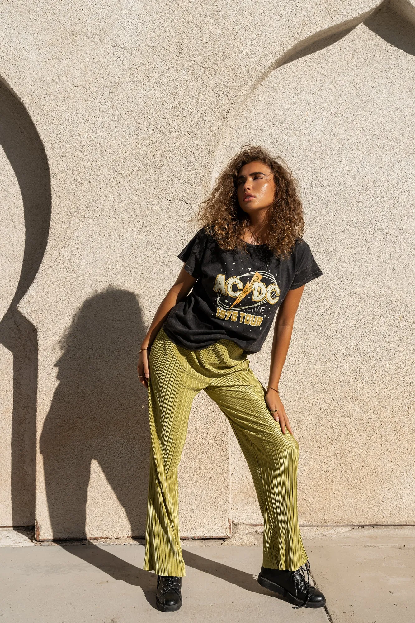 Clara Ribbed Pants in Green - FINAL SALE sold by bohme product image thumbnail 5