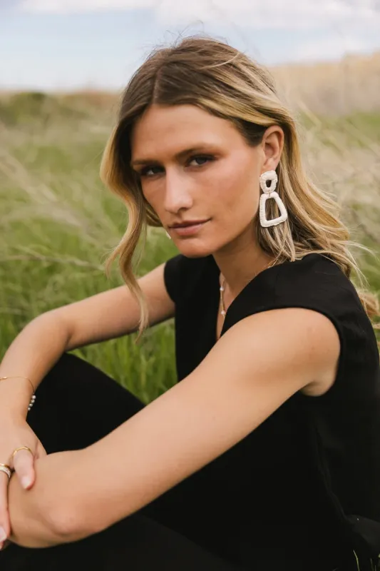 Souri Braided Earrings in Ivory sold by bohme