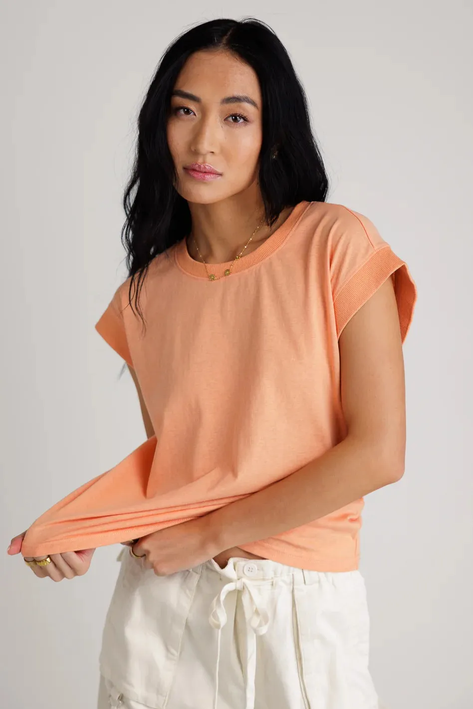 Arlo Top in Peach - FINAL SALE sold by bohme