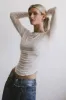 Bianca Ruched Top in Ivory - FINAL SALE sold by bohme