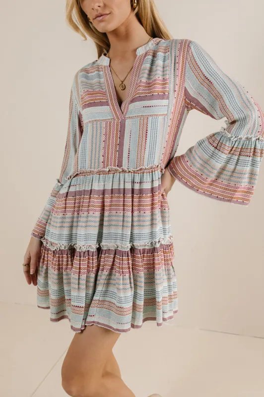 Striped Textured Mini Dress - FINAL SALE sold by bohme