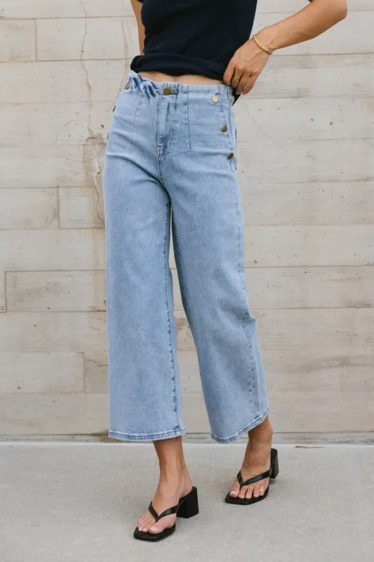 Amiri Wide Leg Jeans in Light Wash - FINAL SALE sold by bohme