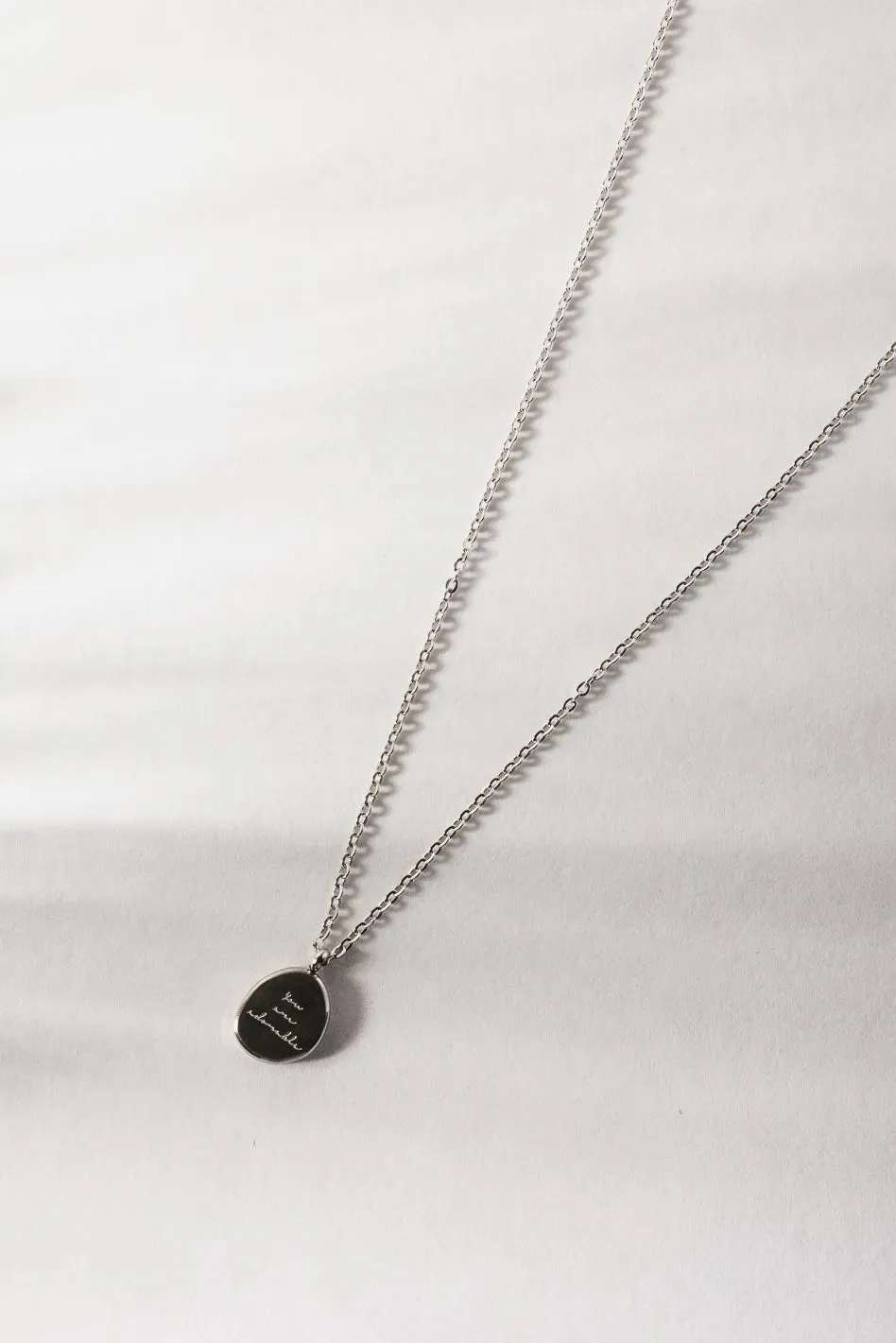 You Are Adorable Necklace in Silver - Tarnish Free sold by bohme product image thumbnail 2