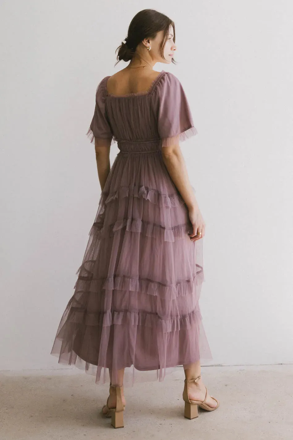 Eugena Ruffled Maxi Dress in Lavender - FINAL SALE sold by bohme product image thumbnail 2