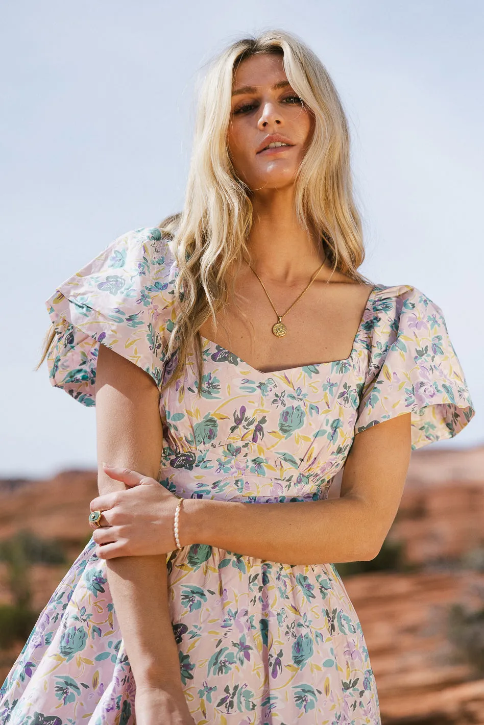 Kayra Floral Dress in Pink - FINAL SALE sold by bohme product image thumbnail 2