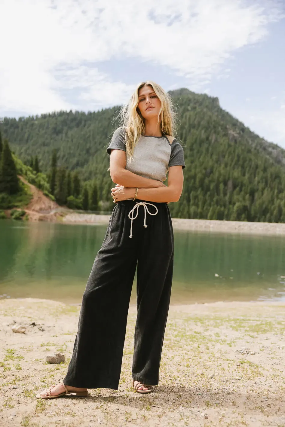Nico Wide Leg Pants in Black - FINAL SALE sold by bohme product image thumbnail 2