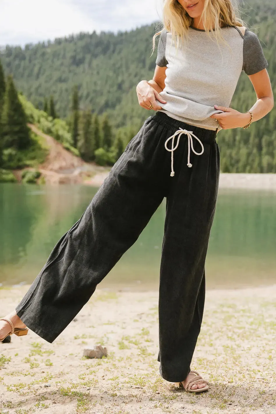 Nico Wide Leg Pants in Black - FINAL SALE sold by bohme product image thumbnail 5