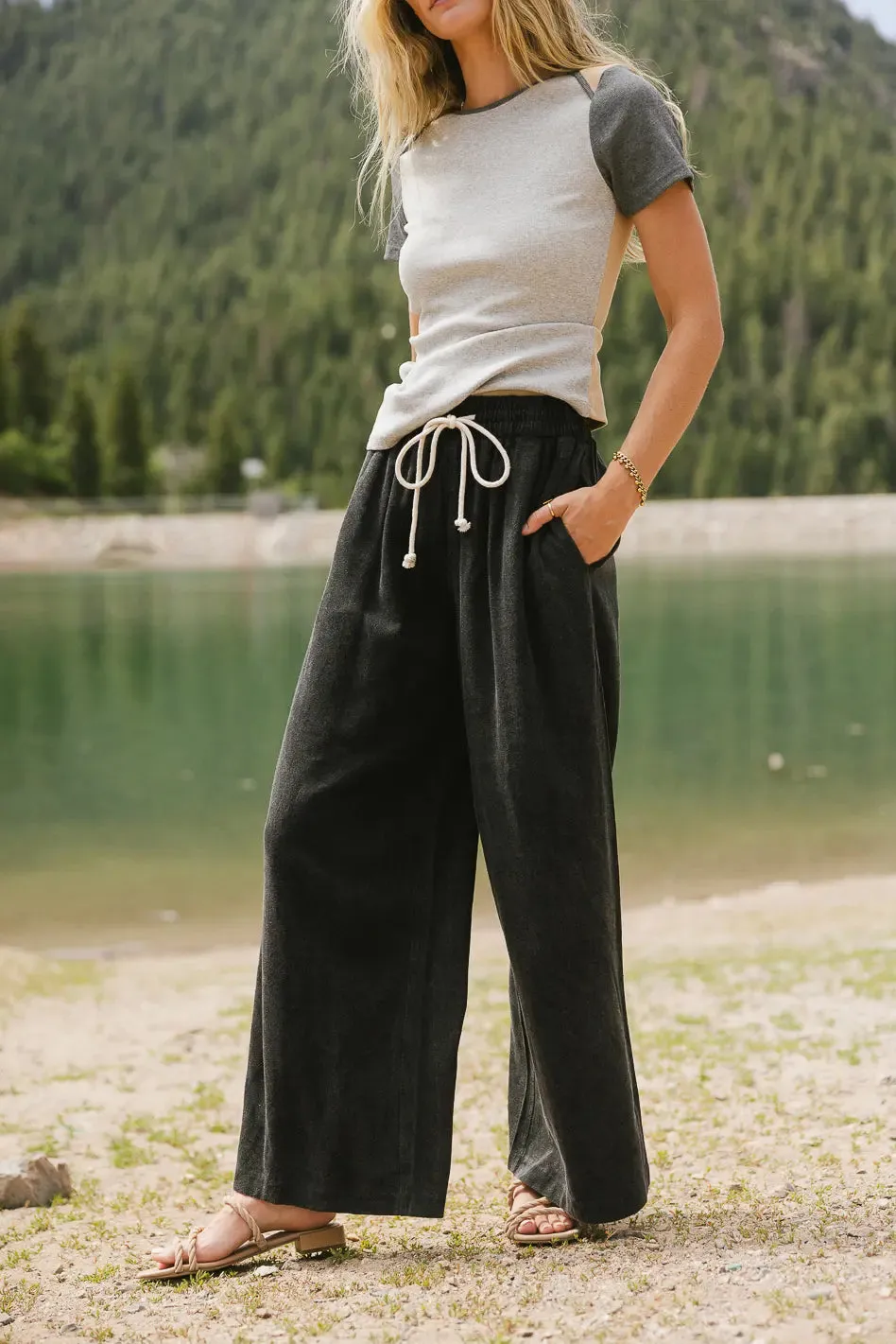 Nico Wide Leg Pants in Black - FINAL SALE sold by bohme