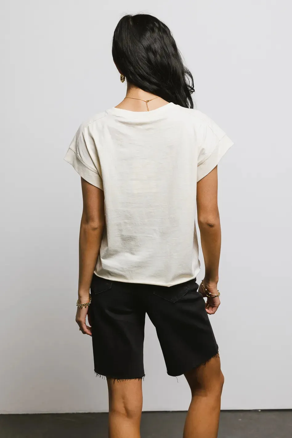 Layla Muscle Tee in Cream - FINAL SALE sold by bohme product image thumbnail 2