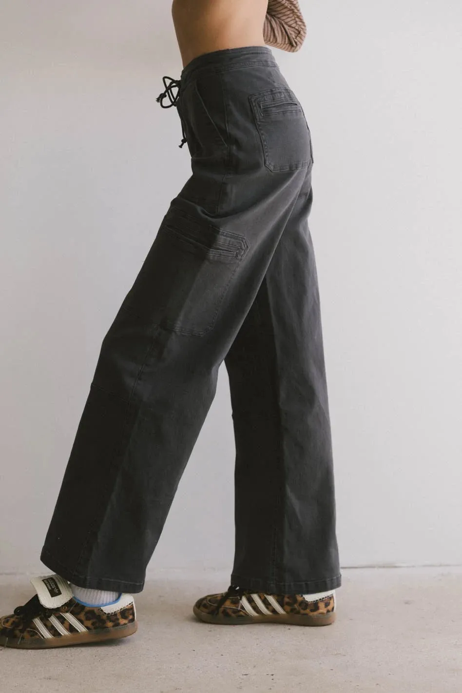 Tandry Cargo Pants in Charcoal sold by bohme product image thumbnail 2