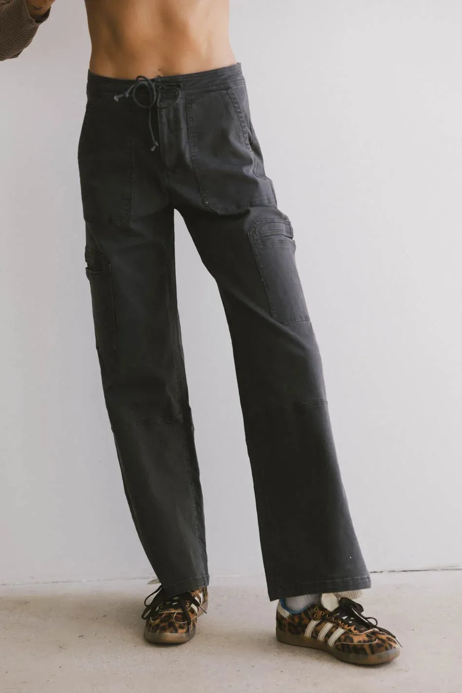 Tandry Cargo Pants in Charcoal sold by bohme