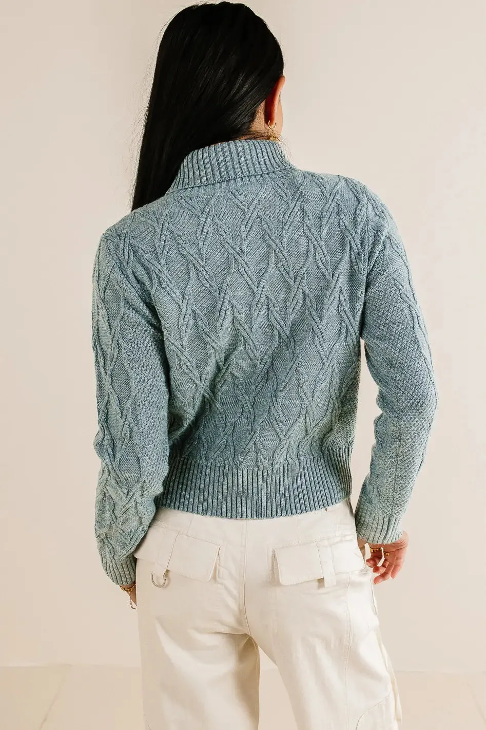 Maeve Turtleneck Sweater in Blue - FINAL SALE sold by bohme product image thumbnail 5