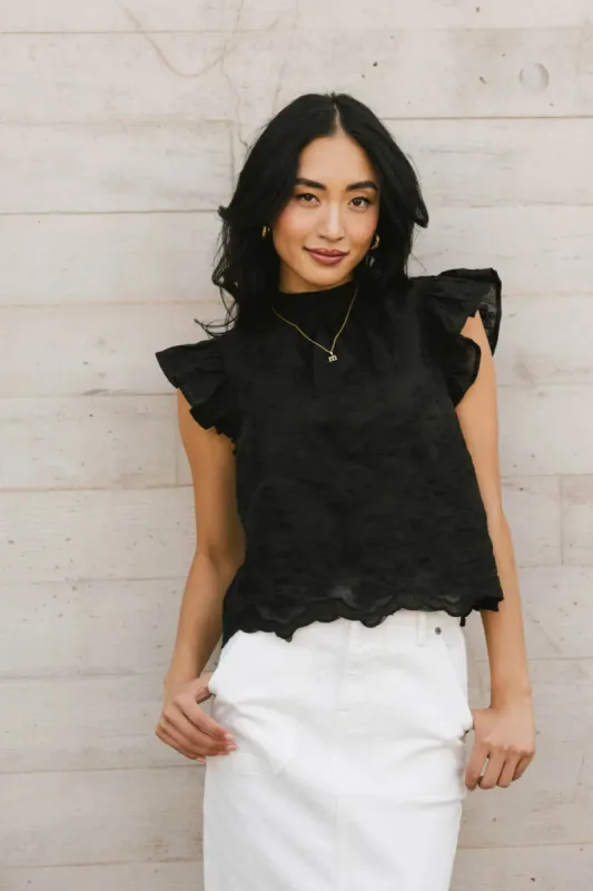 Fia Embroidered Blouse in Black - FINAL SALE sold by bohme