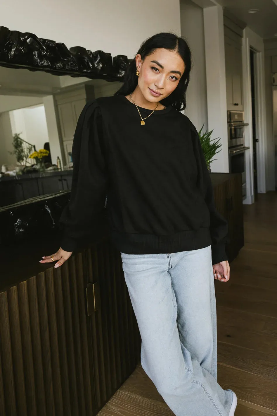 Amalia Sweatshirt in Black - FINAL SALE sold by bohme