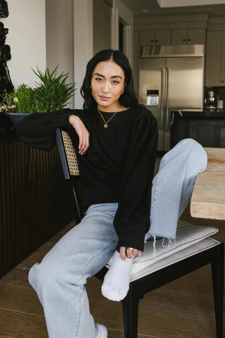 Amalia Sweatshirt in Black - FINAL SALE sold by bohme product image thumbnail 5