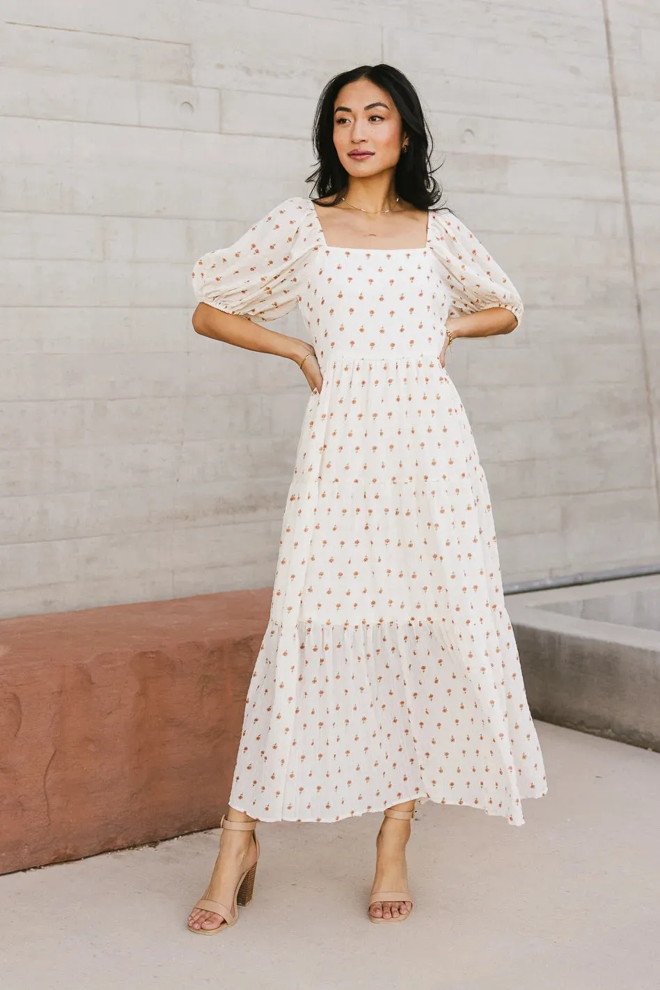 Landrie Ditsy Floral Dress in Rust - FINAL SALE sold by bohme