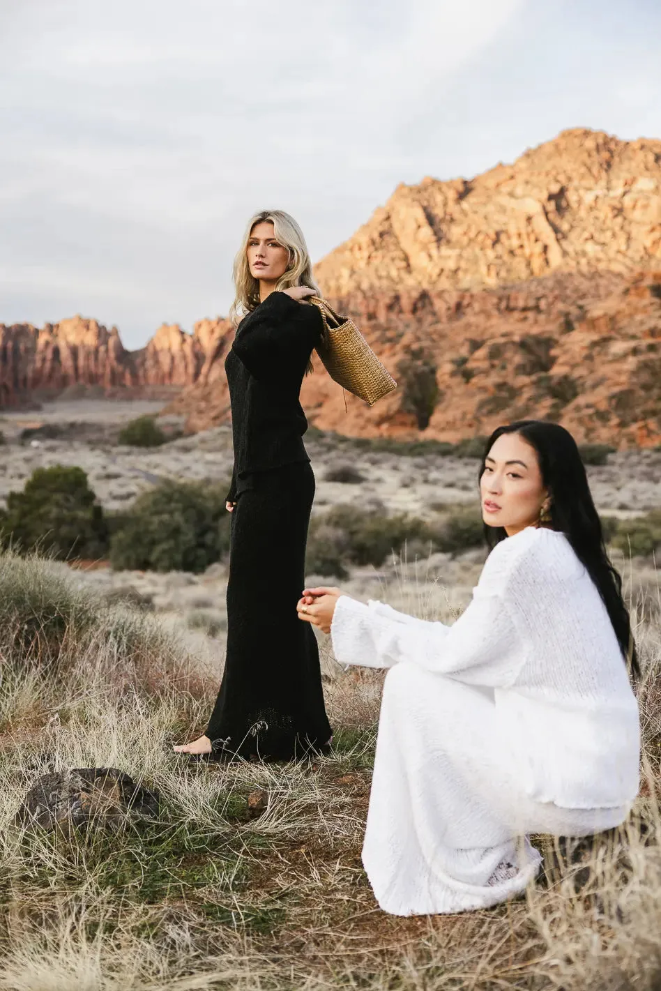 Charlotte Knit Skirt in White - FINAL SALE sold by bohme product image thumbnail 2