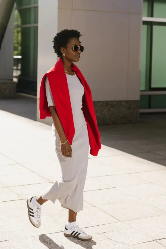 Lori Ribbed Dress in Grey - FINAL SALE sold by bohme