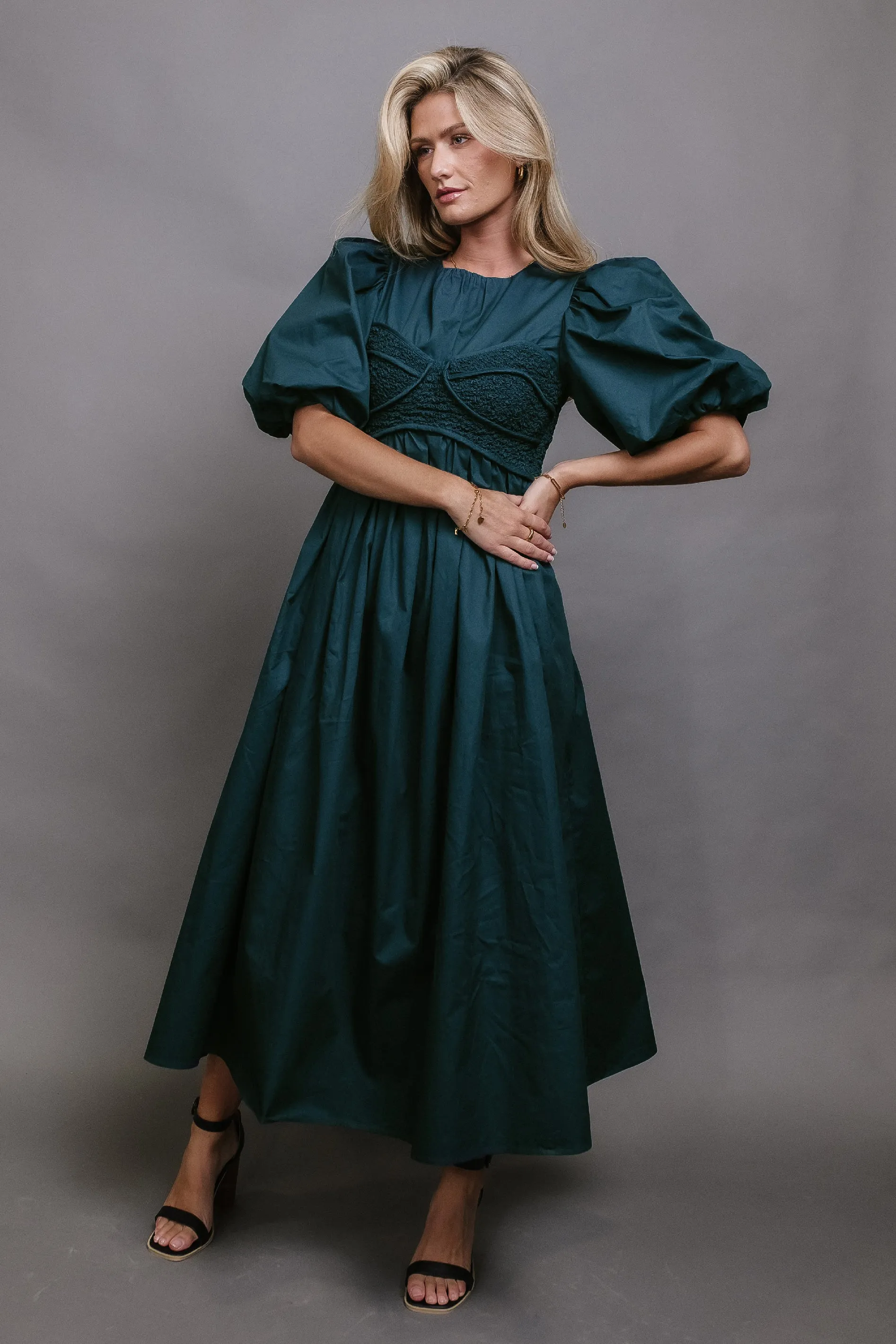 Claire Maxi Dress in Teal - FINAL SALE sold by bohme product image thumbnail 3