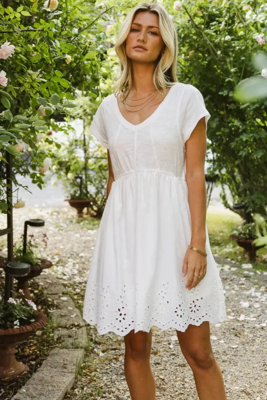 Aria Eyelet Lace Mini in White - FINAL SALE sold by bohme