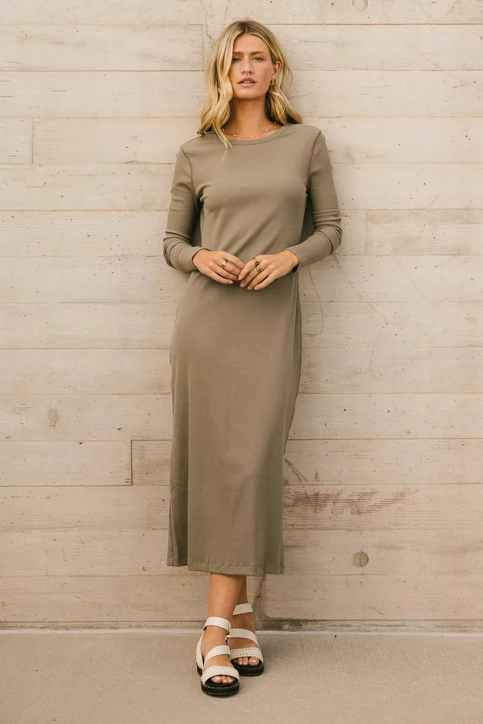 Hollis Ribbed Dress in Olive - FINAL SALE sold by bohme product image thumbnail 5