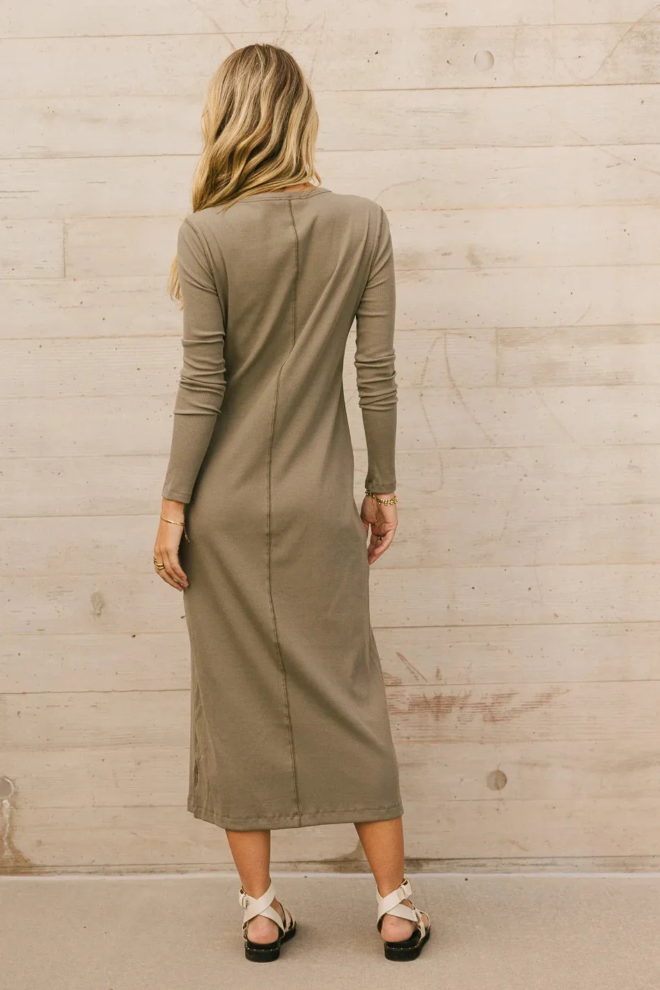 Hollis Ribbed Dress in Olive - FINAL SALE sold by bohme product image thumbnail 3