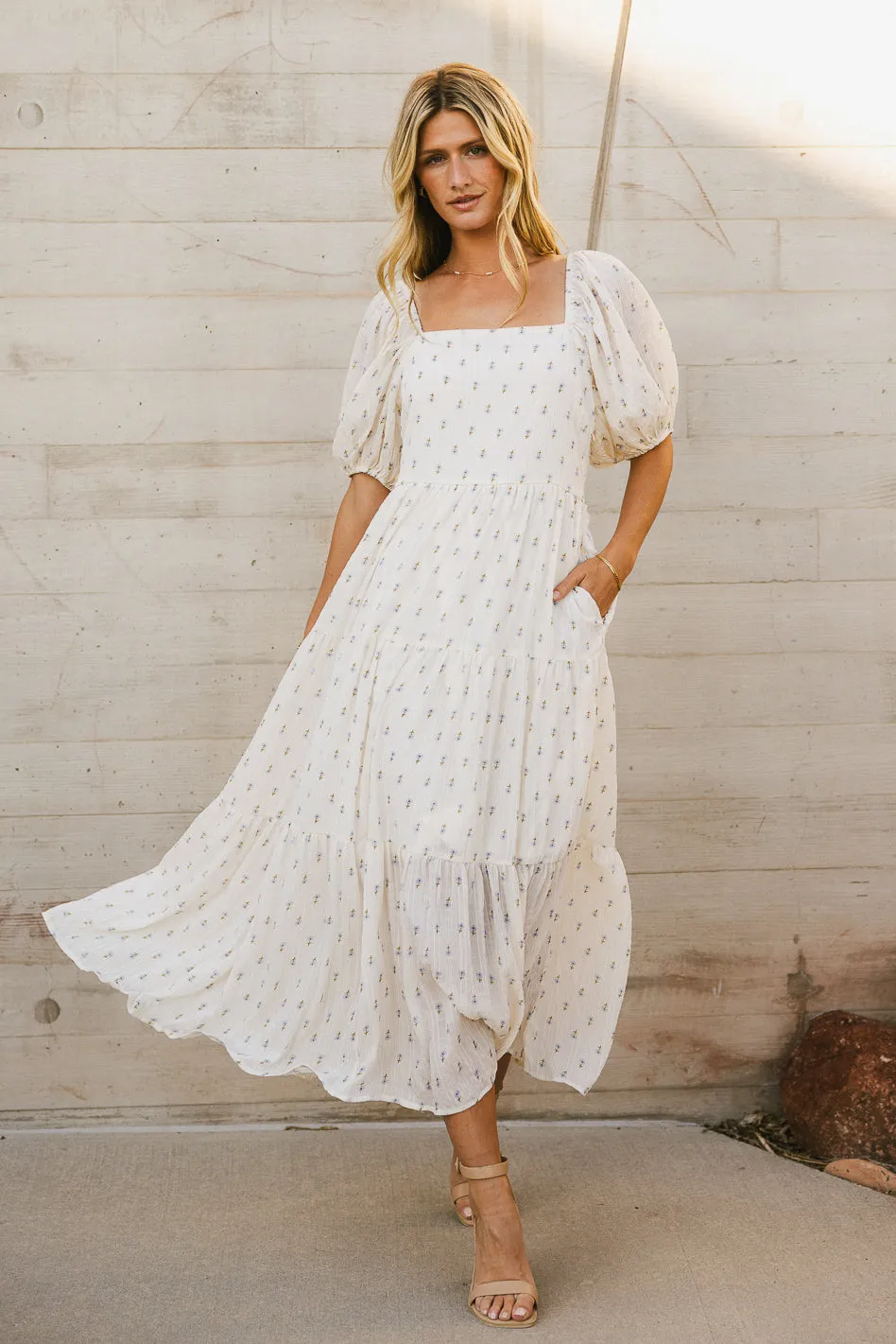 Landrie Ditsy Floral Dress in Blue sold by bohme product image thumbnail 2